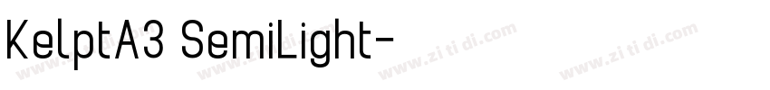 KelptA3 SemiLight字体转换 KelptA3 SemiLight字体转换